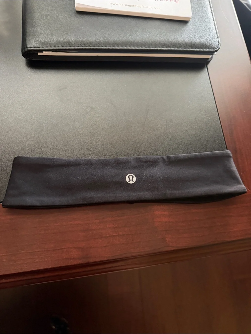 lululemon athletica Black Reflective Logo Headband
